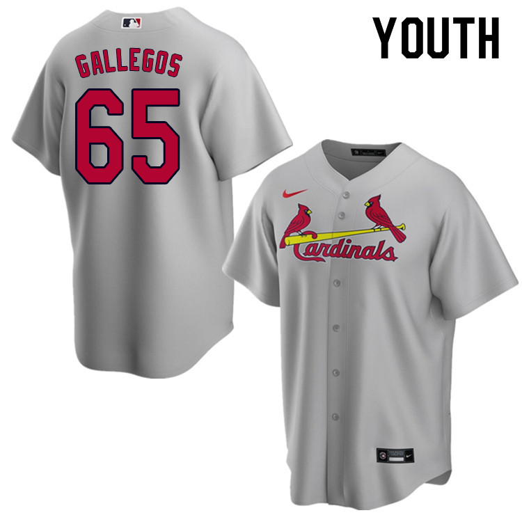 Nike Youth #65 Giovanny Gallegos St.Louis Cardinals Baseball Jerseys Sale-Gray